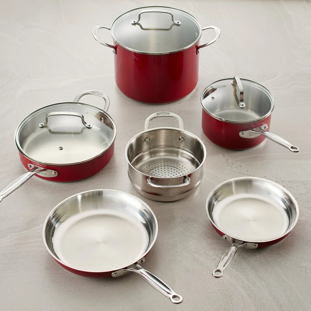 Baccarat Signature Stainless Steel 6 Piece Cookware Set Red - Image 7