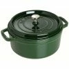 Staub Enamelled Cast Iron Round Cocotte 28cm Basil Green 6.7L