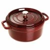 Staub Enamelled Cast Iron Round Cocotte 24cm Grenadine Red 3.8L