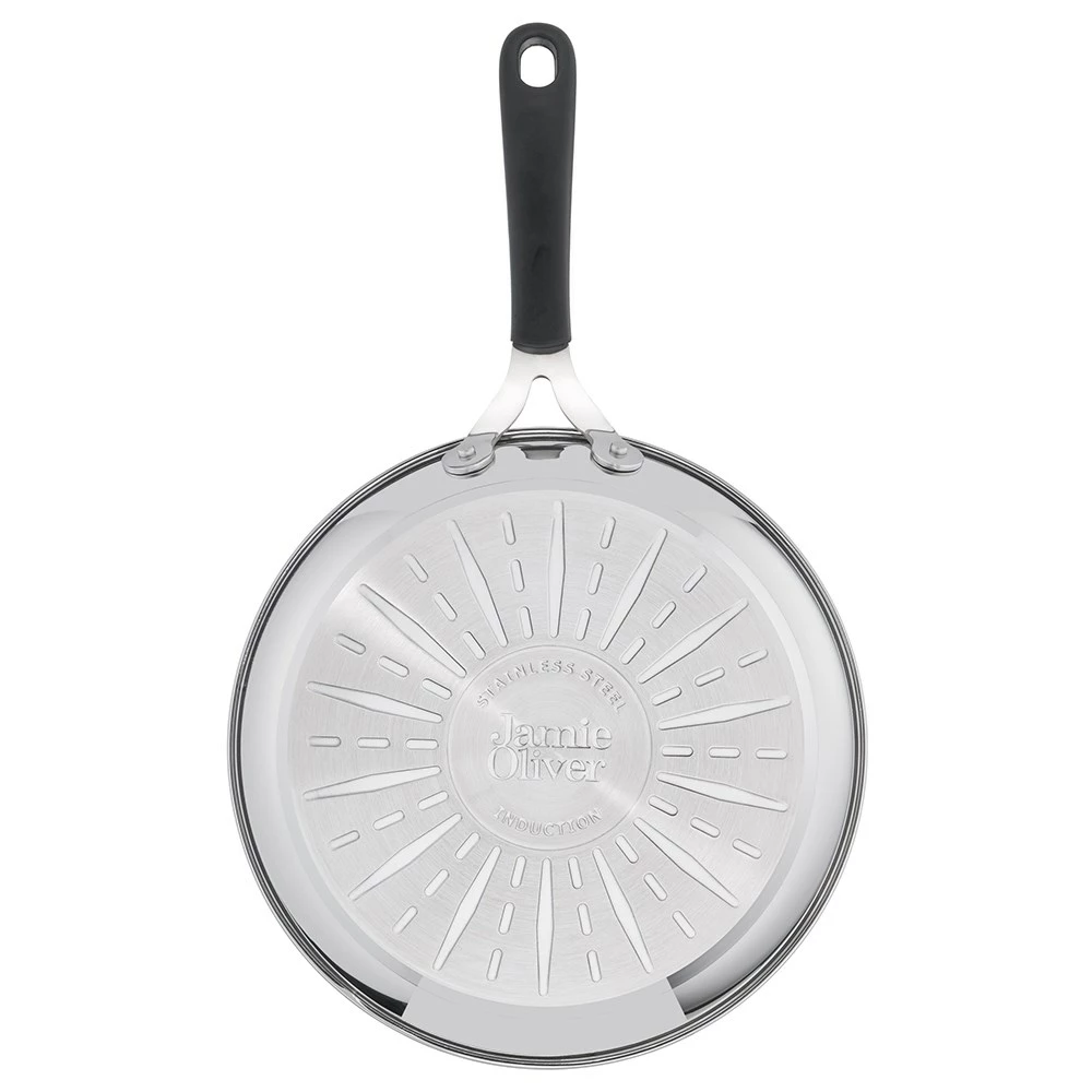 Jamie Oliver By Tefal Kitchen Essentials Induction Non-Stick Stainless Steel Frypan 24cm - Image 2