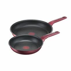 Tefal Daily Chef Red Induction Non Stick Frypan Twin Pack
