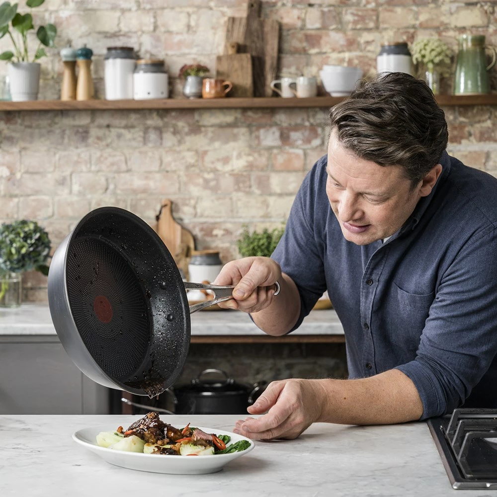 Jamie Oliver By Tefal Cooks Classic Induction Non Stick Hard Anodised Frypan 30cm - Image 5