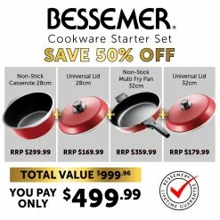 Bessemer Red 4 Piece Cookware Set