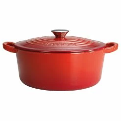 Baccarat Le Connoisseur Round 29cm/6.3L Cast Iron French Oven With Lid Red