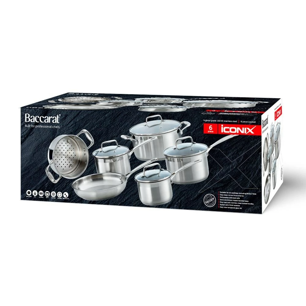 Baccarat IconiX Stainless Steel 6 Piece Cookware Set - Image 6