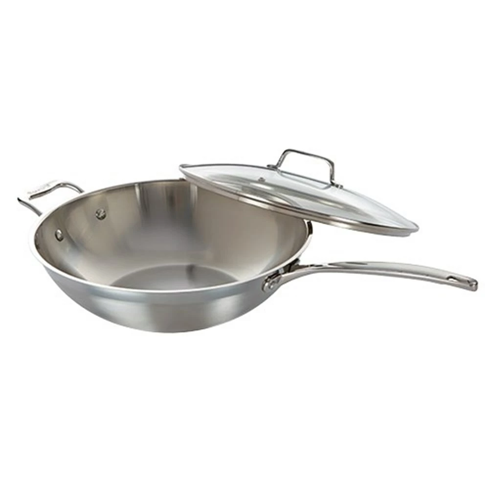 Baccarat IconiX Stainless Steel Wok With Lid & Helper Handle 32cm