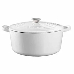 Baccarat Le Connoisseur Round French Oven With Lid White 29cm 6.3L