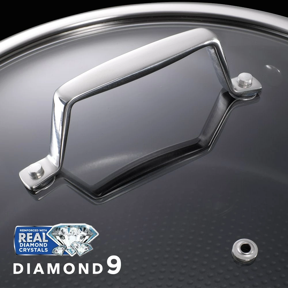 Cuisine::pro Diamond 9 Hard Anodised Aluminium Non-Stick Ultimate Pan 28cm - Image 2