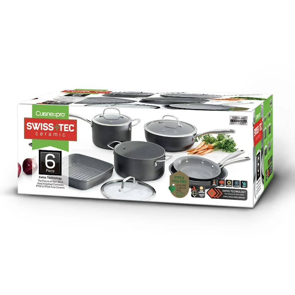 Cuisine::pro Swiss+Tec 6 Piece Ceramic Non Stick Cookware Set - Image 6