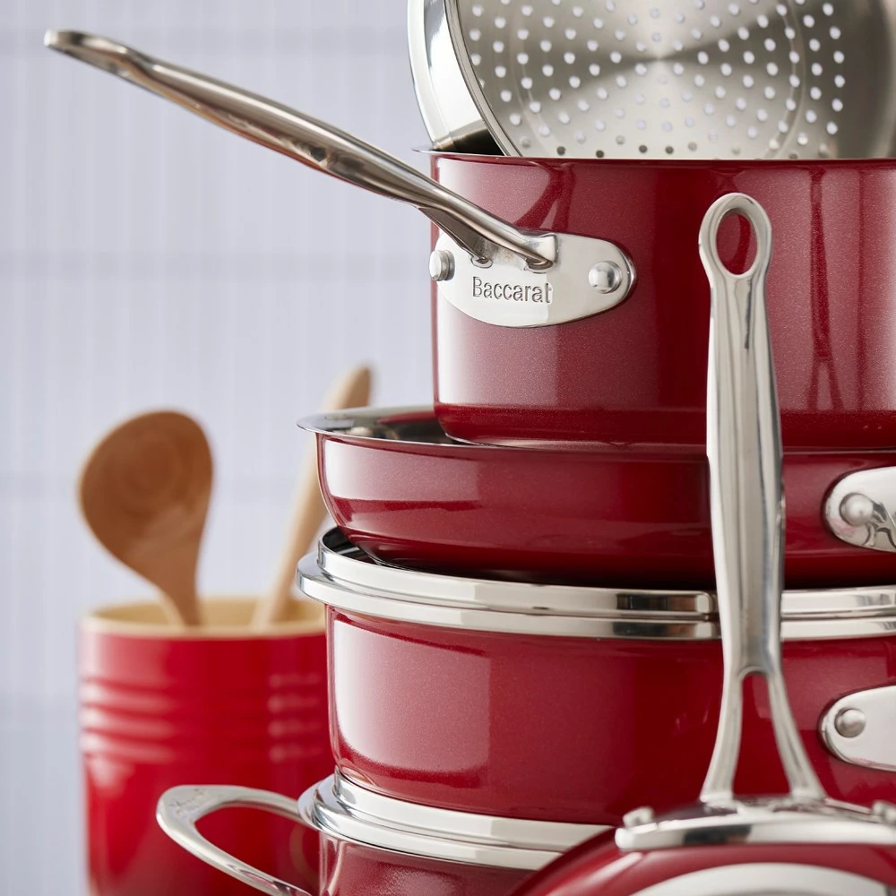 Baccarat Signature Stainless Steel 6 Piece Cookware Set Red - Image 4