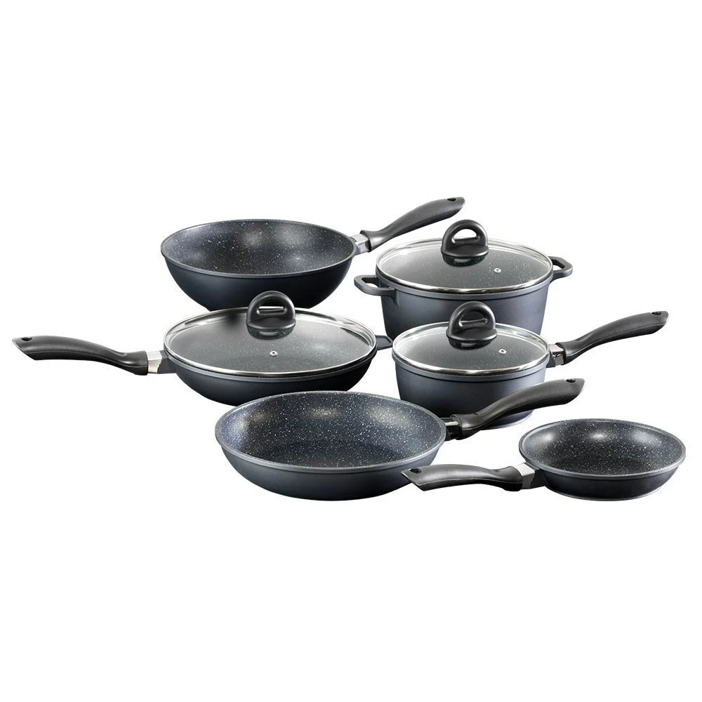 Baccarat STONE 6 Piece Cast Aluminium Cookware Set With Stir Fry Pan