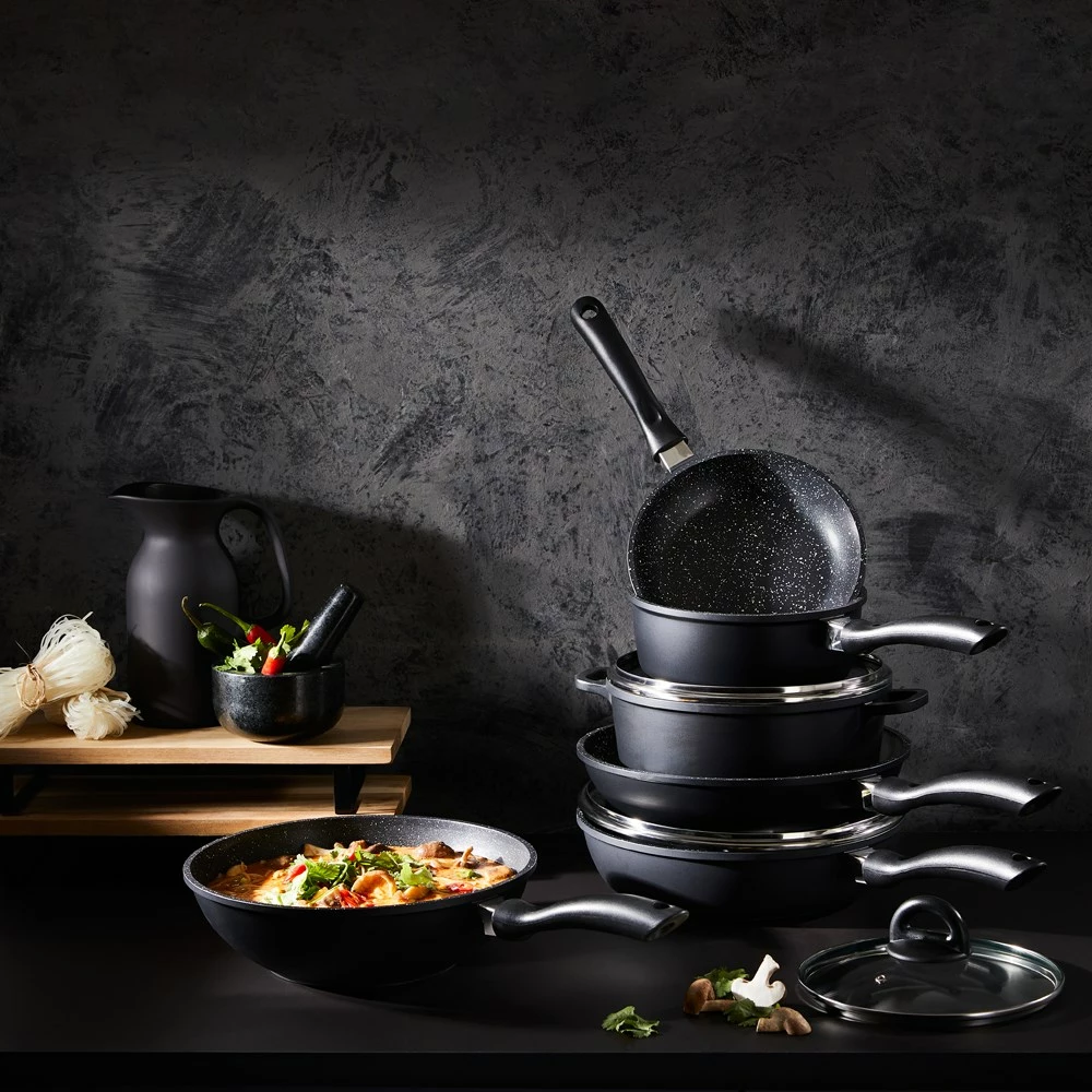 Baccarat STONE 6 Piece Cast Aluminium Cookware Set With Stir Fry Pan - Image 2